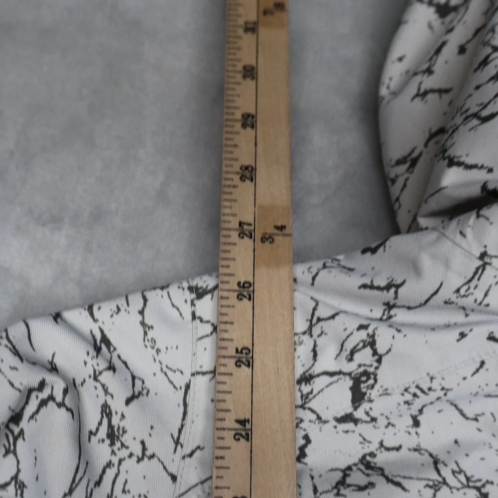 Columbia Ski Jacket Kids Large 14/16 White Marble Print Omni-Heat Insulated Hood